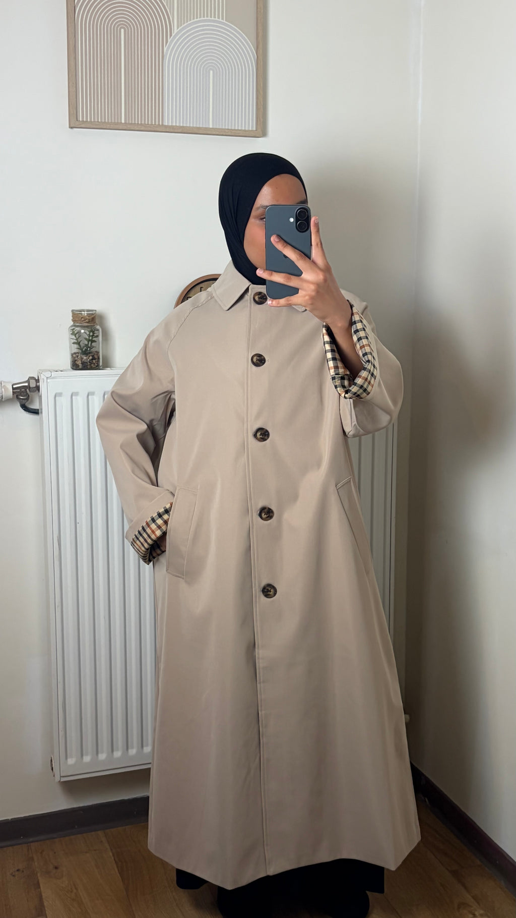 Trench Long Doublure Carreaux