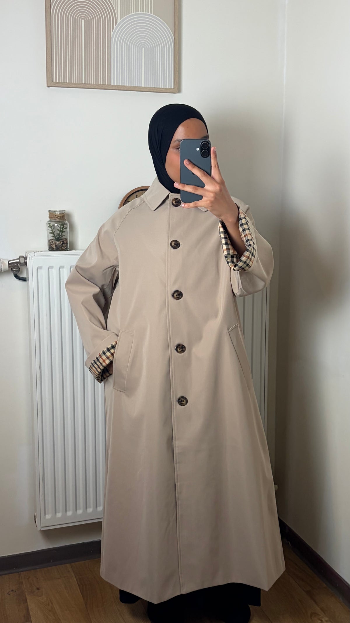 Trench Long Doublure Carreaux