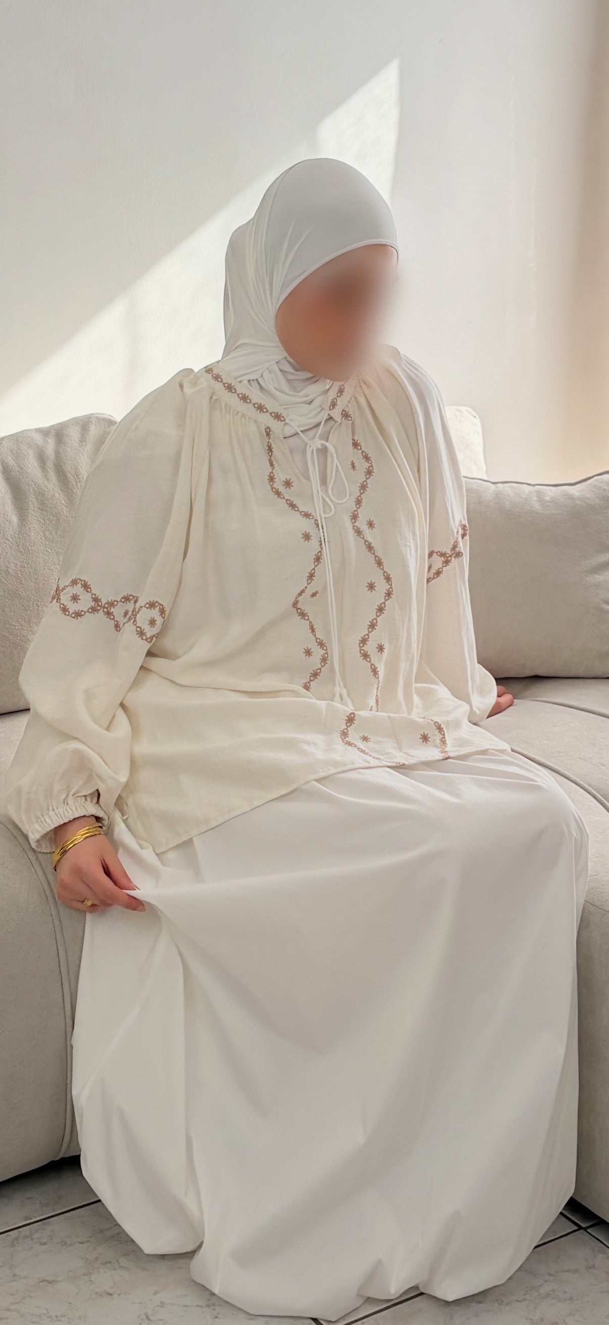 Blouse à Motif – Haut Féminin Élégant Manches Longues