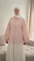 Chemise à Rayures – Haut Rayé Féminin Coupe Oversize