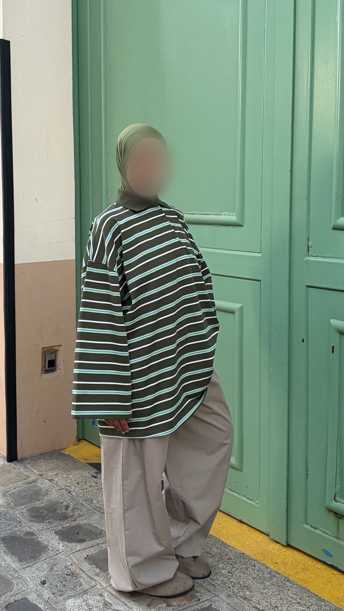 Polo Rayé Oversize