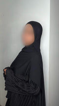 Hijab bambou noir, doux et respirant – Yuméa