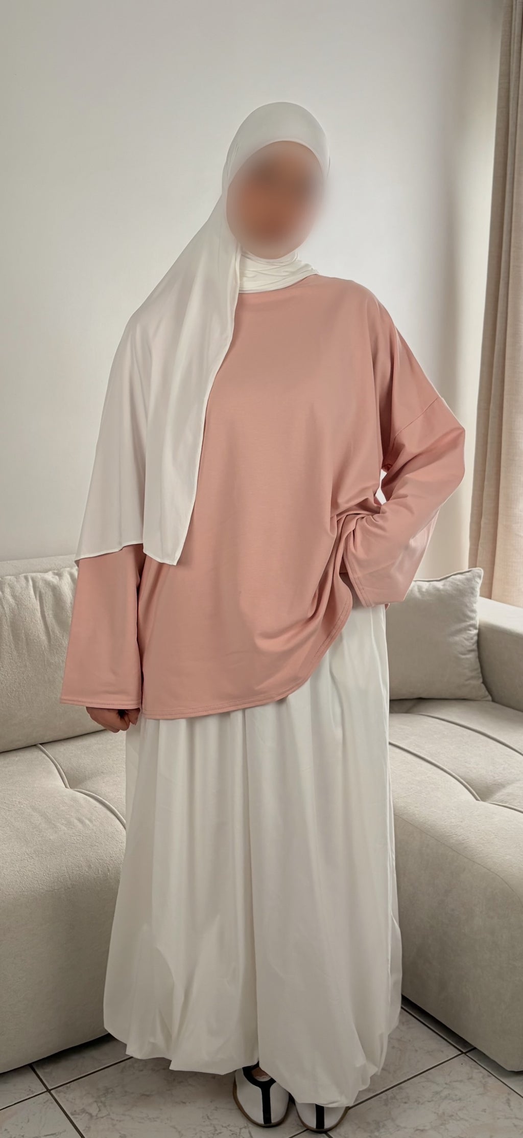 T-Shirt Basic Manches Longues – Haut Couvrant Doux & Confortable
