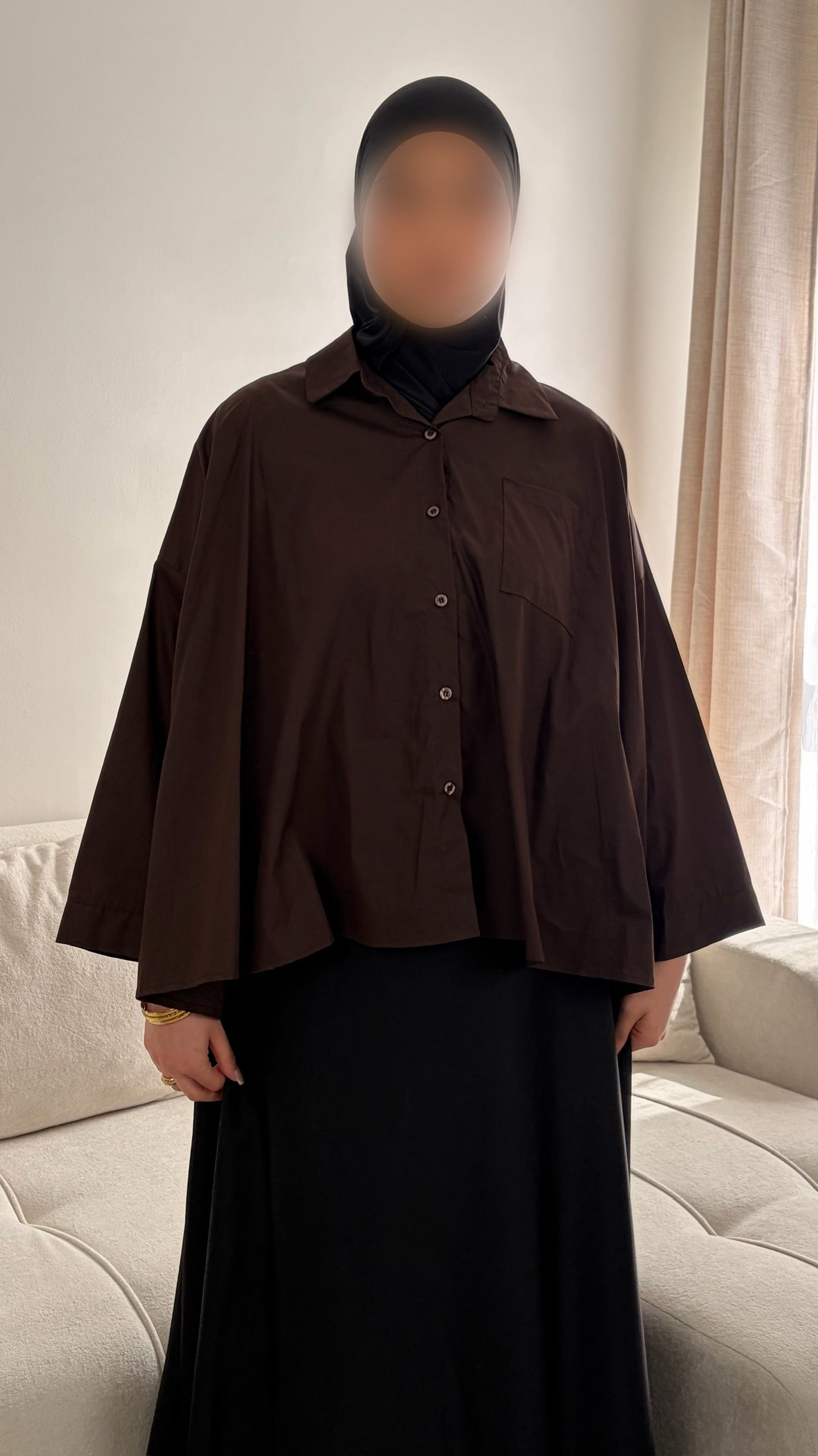 Mid-Length Shirt – Trendy & Modest Oversized Top