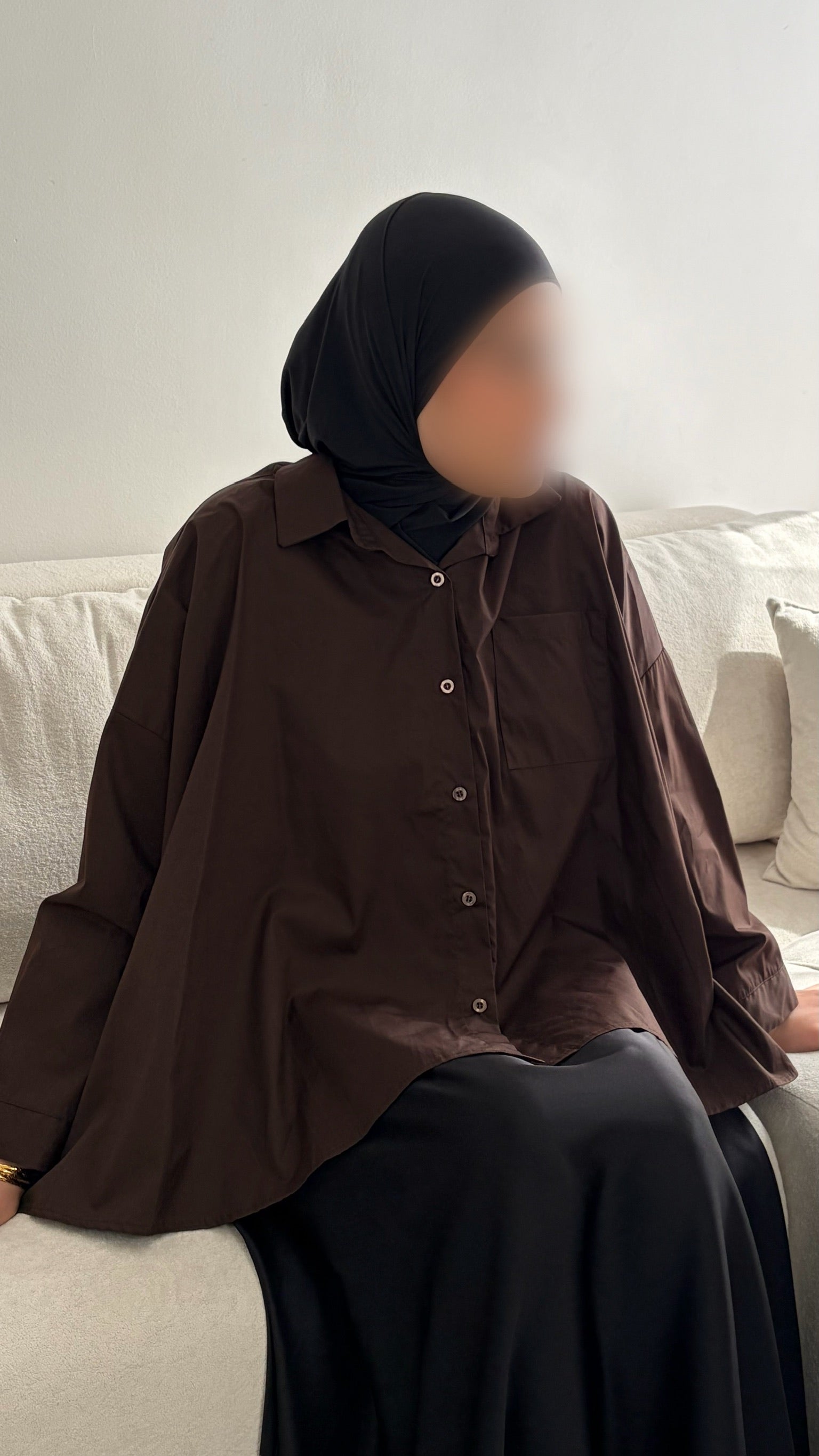 Chemise Mi-Longue – Haut Oversize Tendance & Couvrant