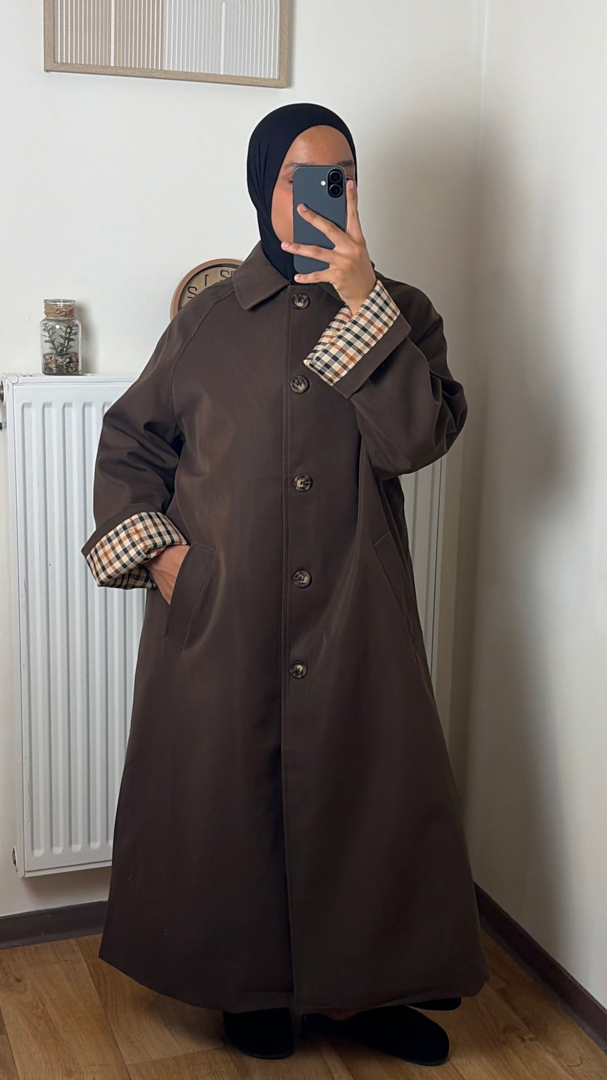 Trench Long Doublure Carreaux
