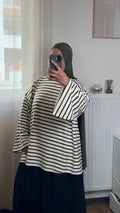T-shirt Marinière Femme à Manches Longues