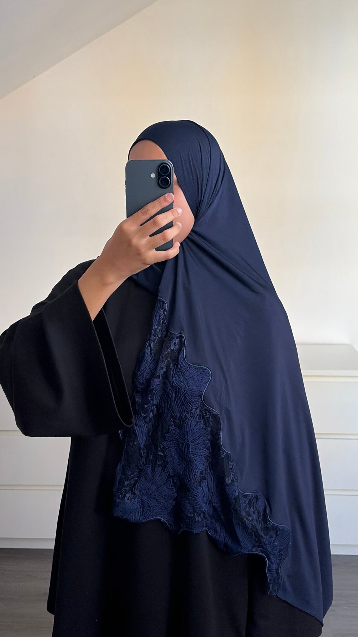 Hijab Jersey Dentelle Florale