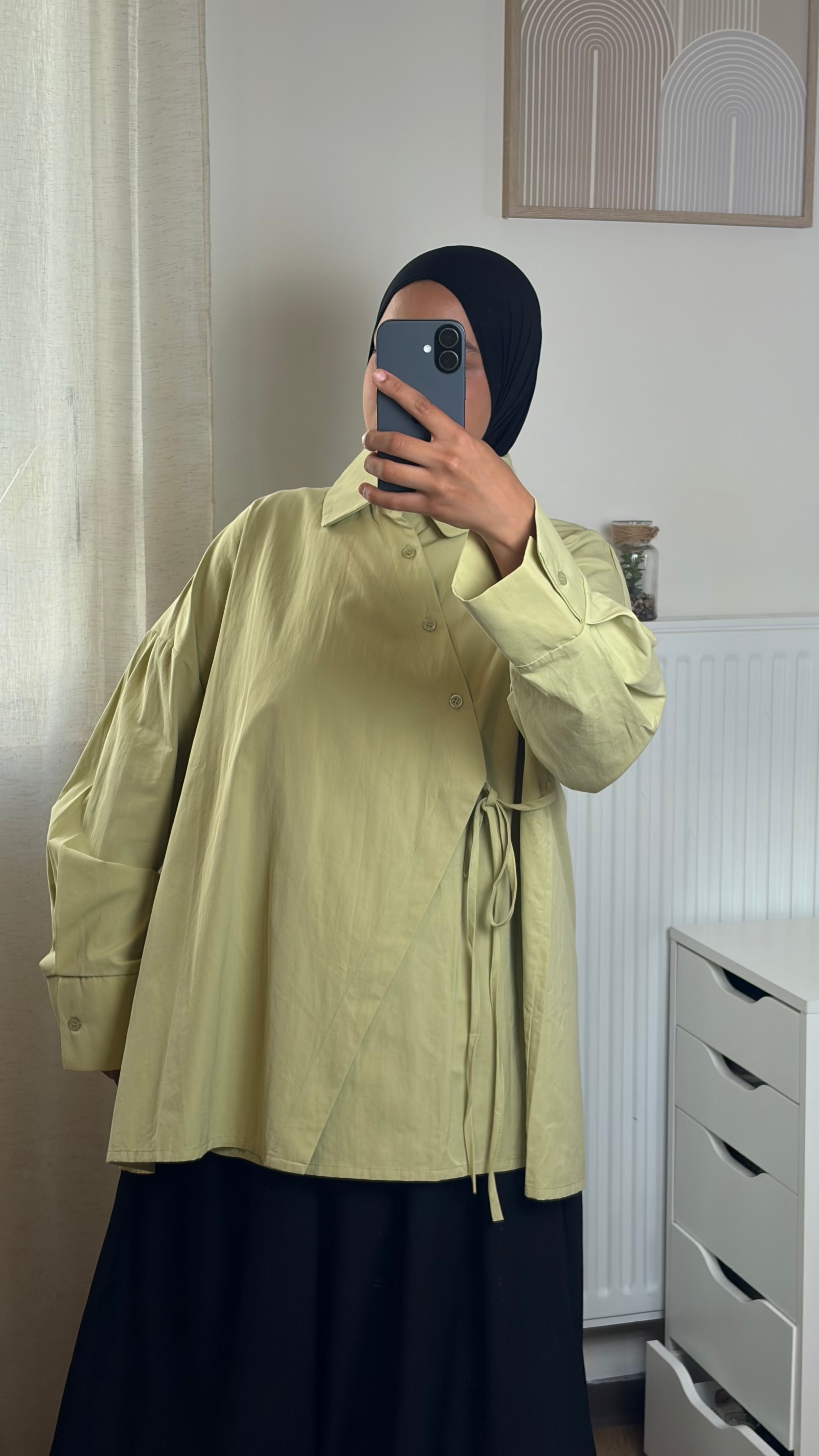 Chemise Oversize Cache-Cœur