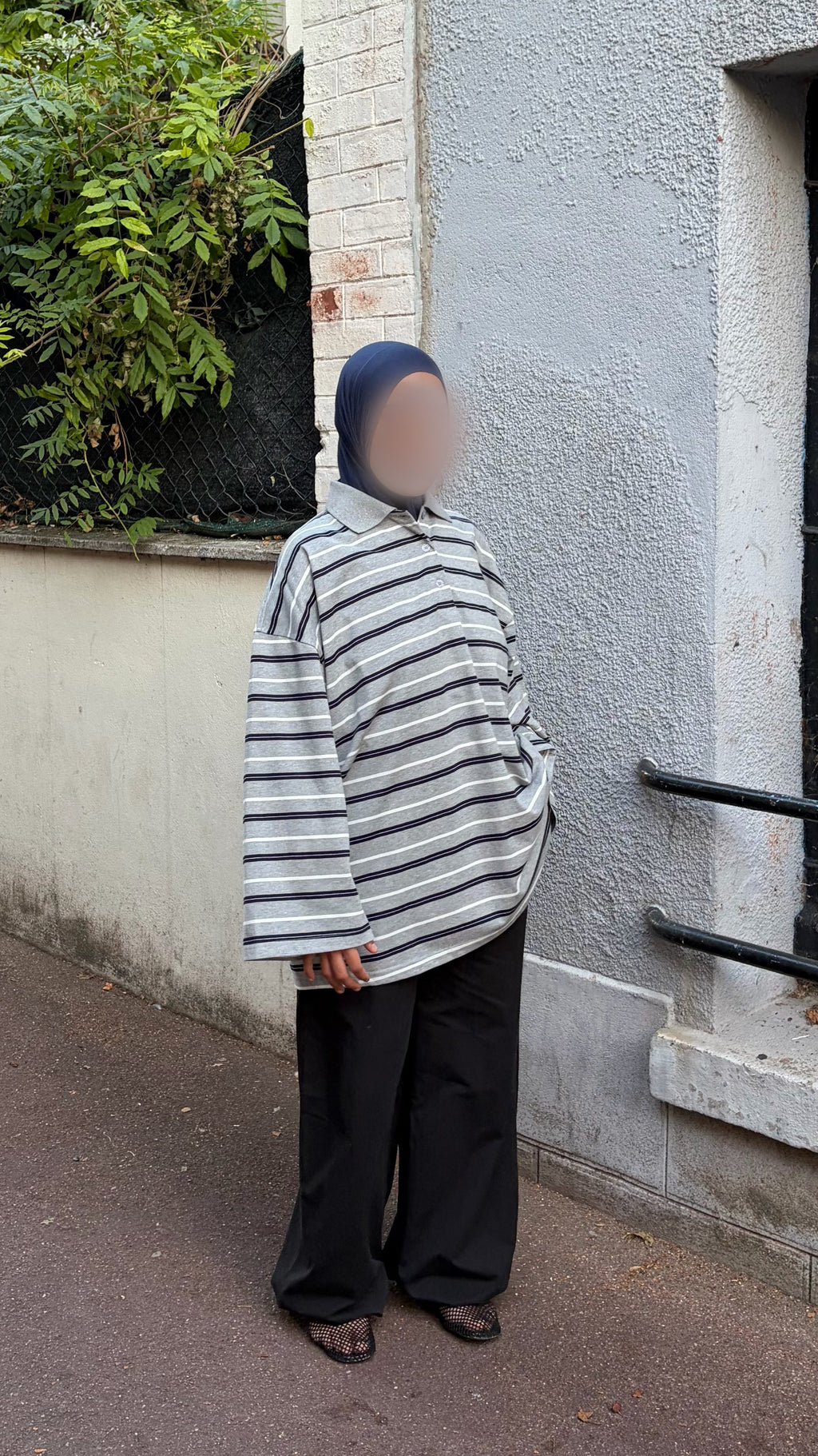 Polo Rayé Oversize
