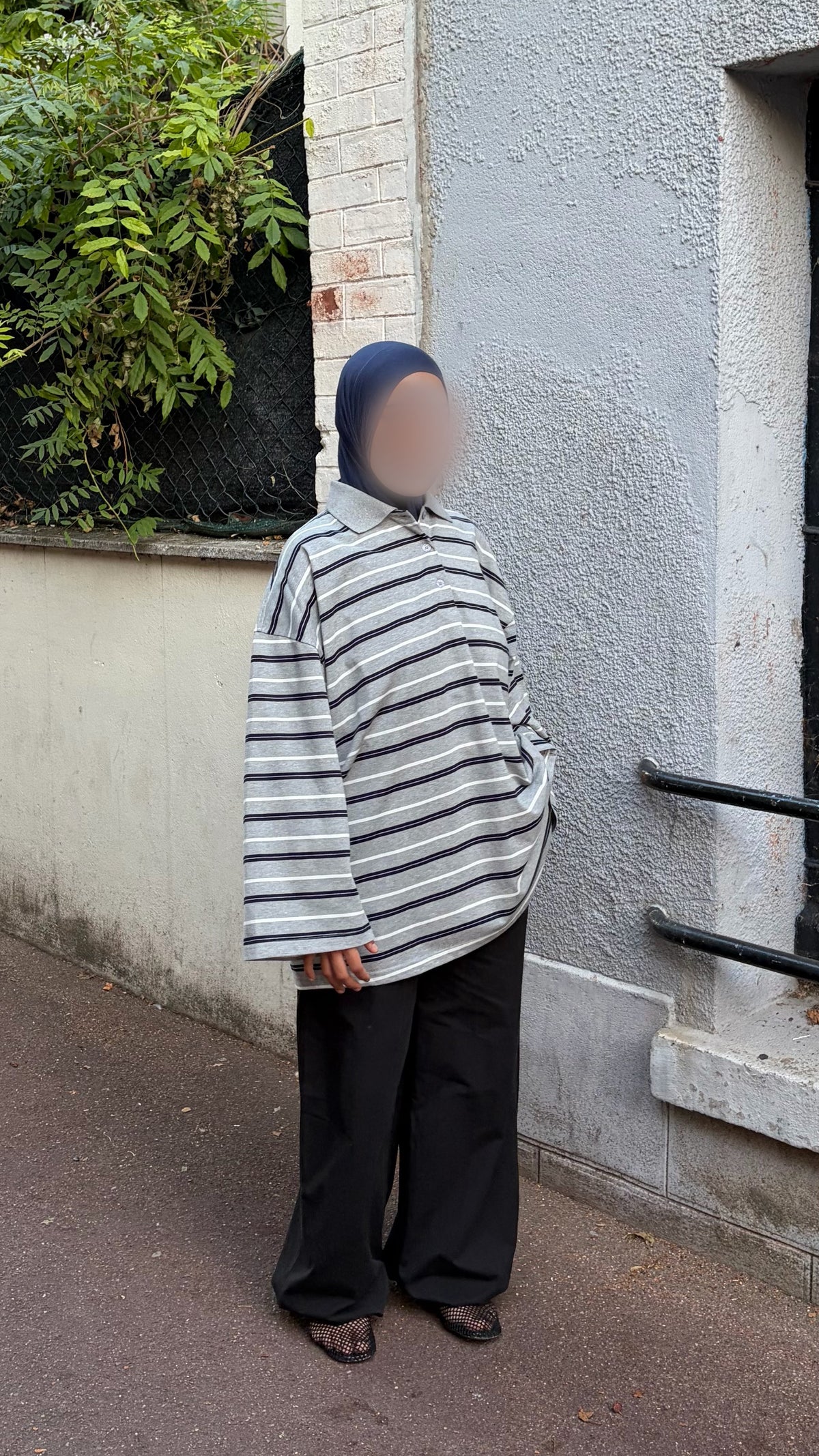 Polo Rayé Oversize