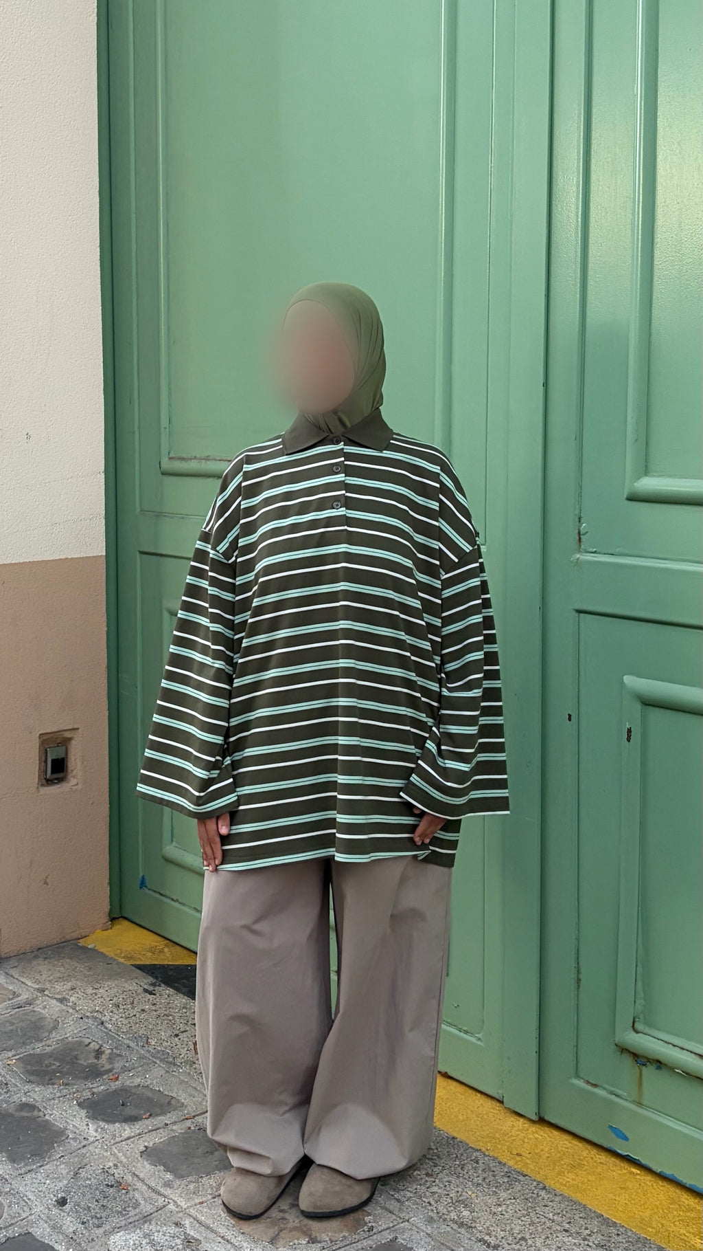Polo Rayé Oversize