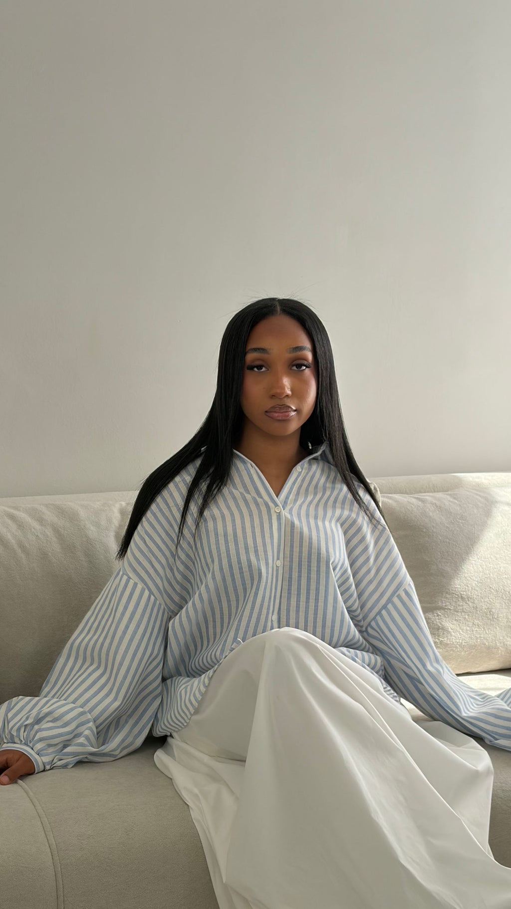 Chemise à Rayures – Haut Rayé Féminin Coupe Oversize