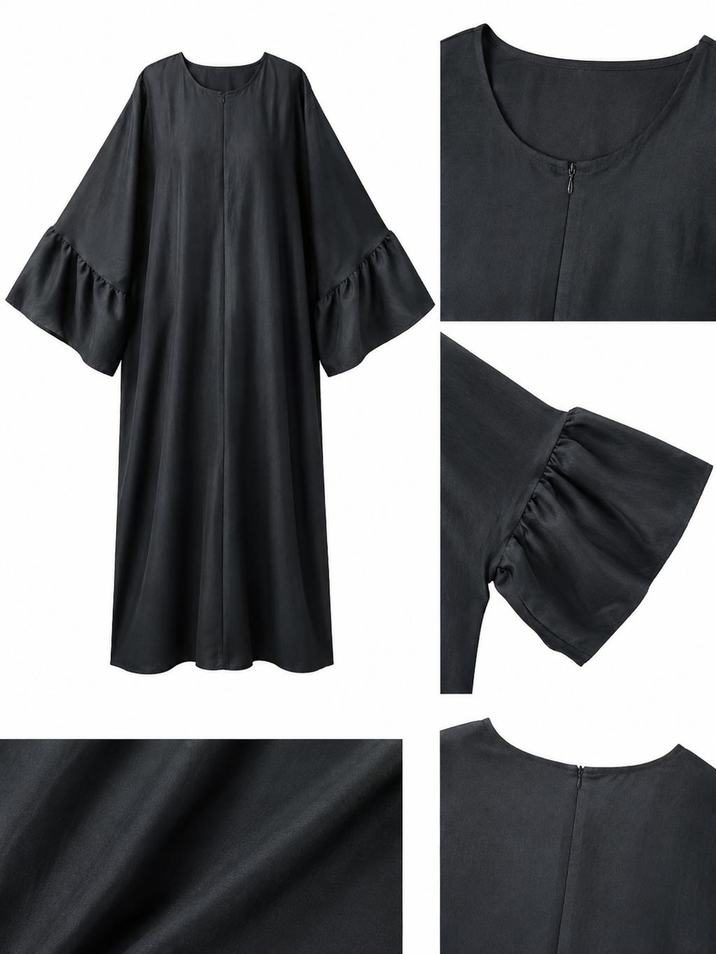 Nuancier des coloris de l'abaya allaitement crêpe fluide – Yuméa
