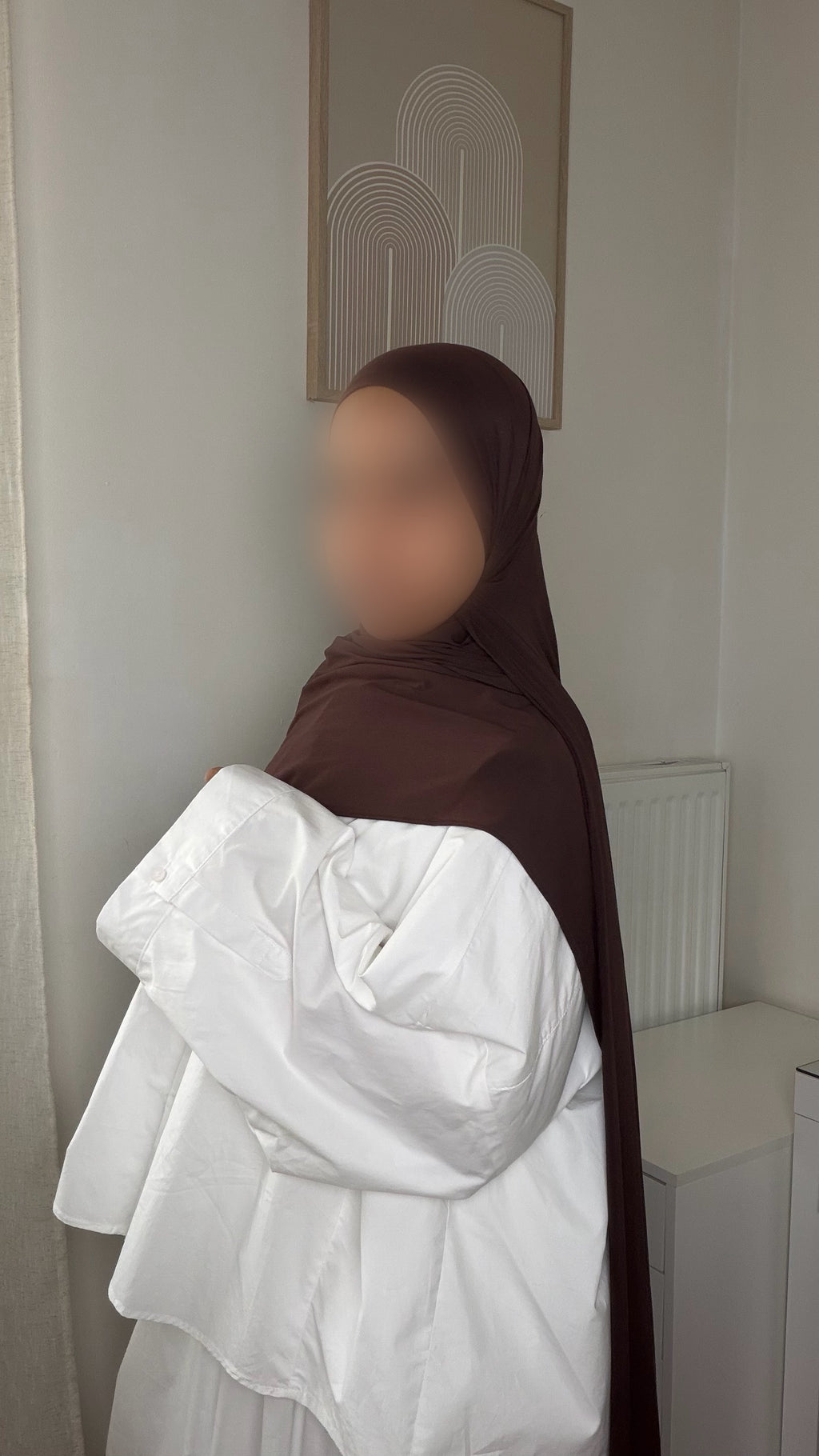 Hijab bambou marron, doux et respirant – Yuméa