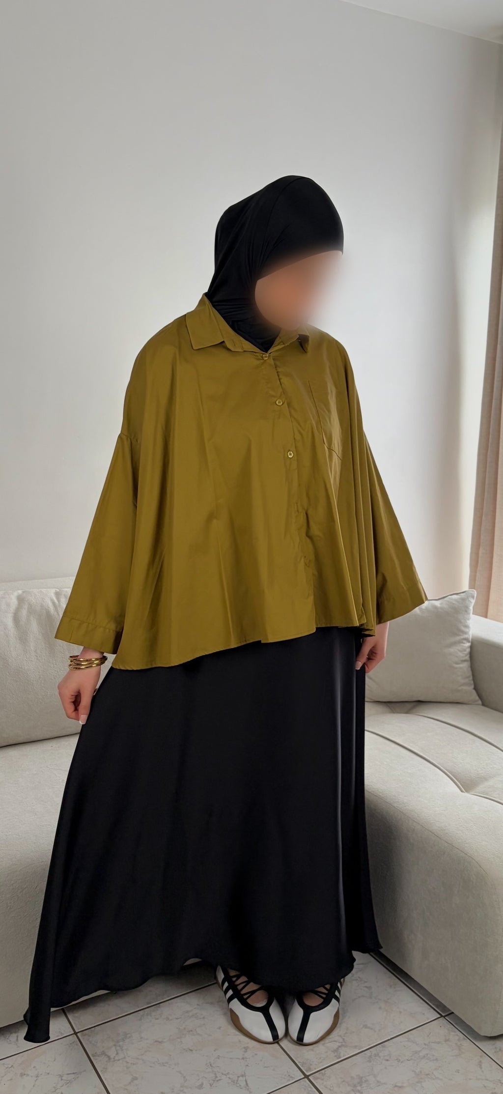 Mid-Length Shirt – Trendy & Modest Oversized Top