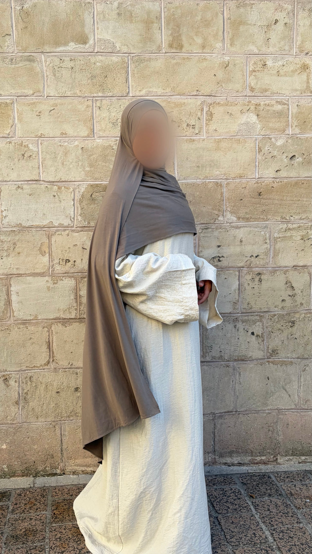 Robe Longue d'Été Fluide – Manches Ajustables, Coupe Modest