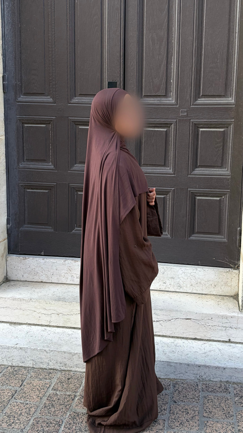 Robe Longue d'Été Fluide – Manches Ajustables, Coupe Modest