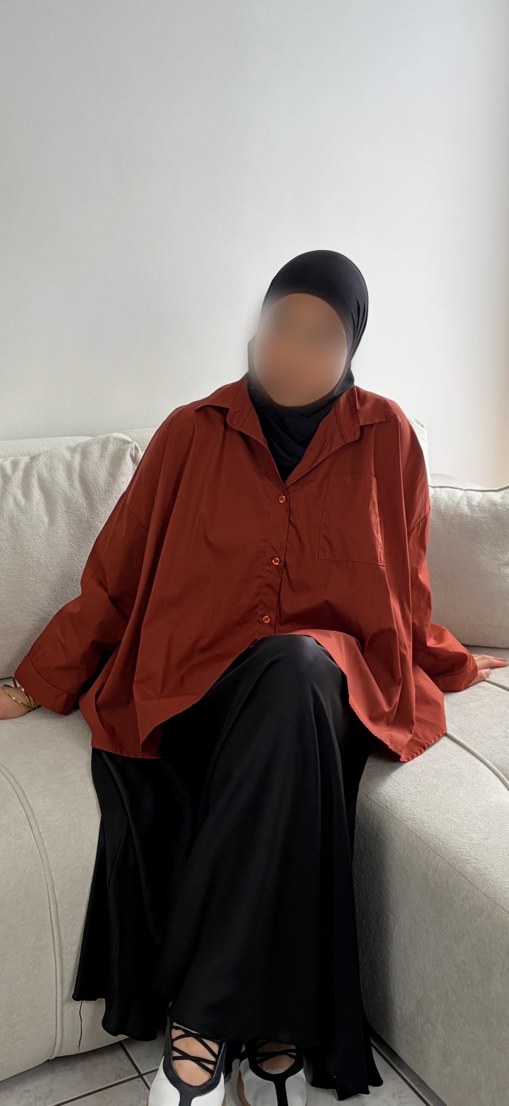 Mid-Length Shirt – Trendy & Modest Oversized Top