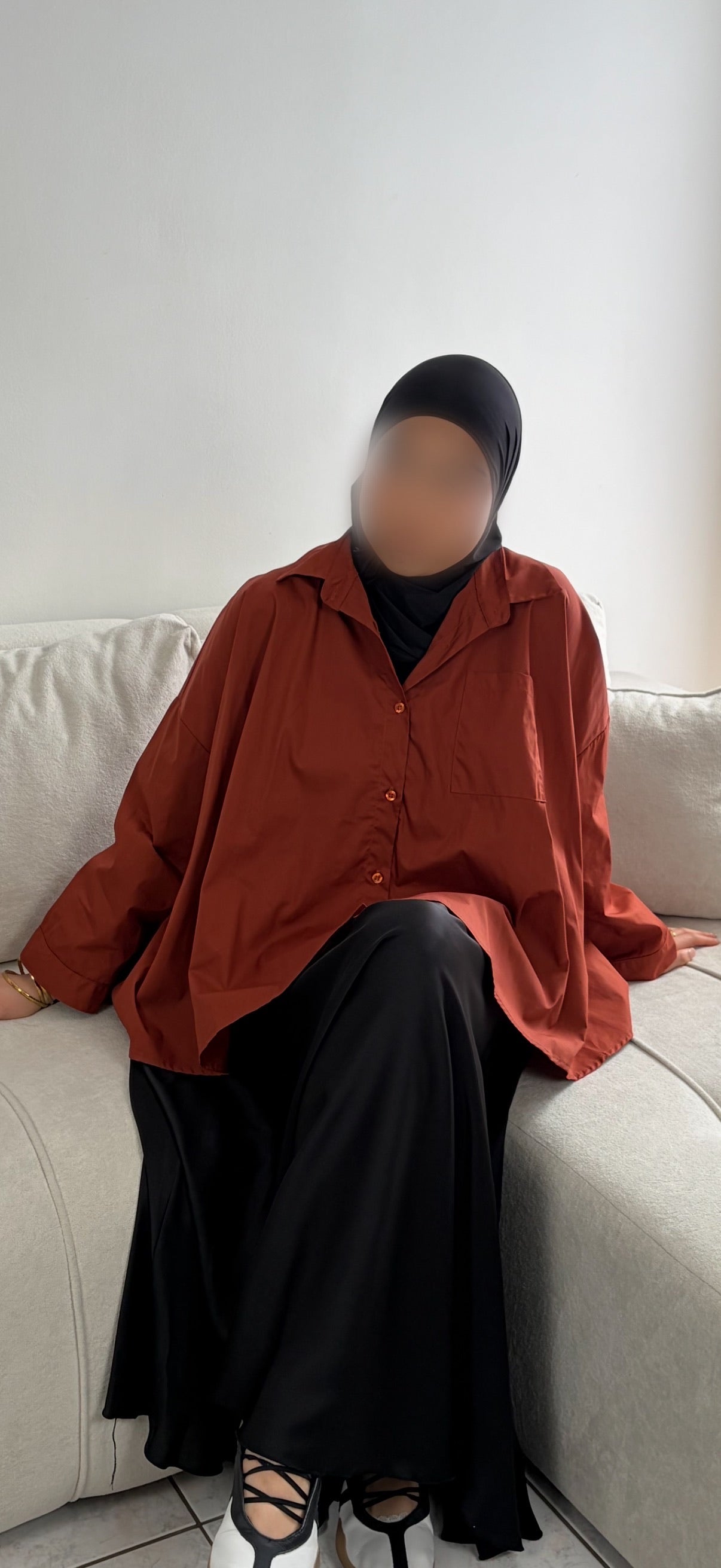 Mid-Length Shirt – Trendy & Modest Oversized Top