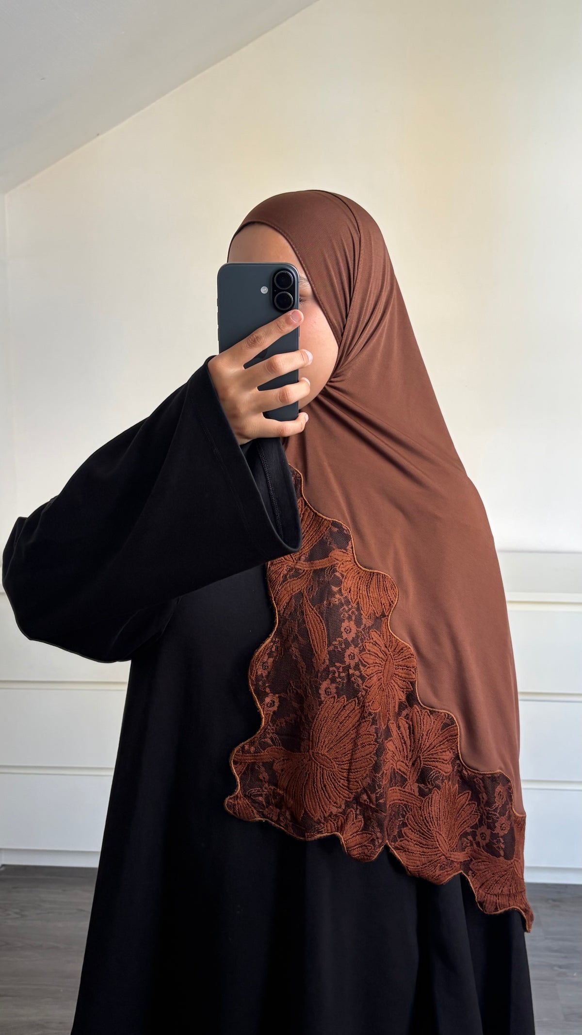 Hijab Jersey Dentelle Florale