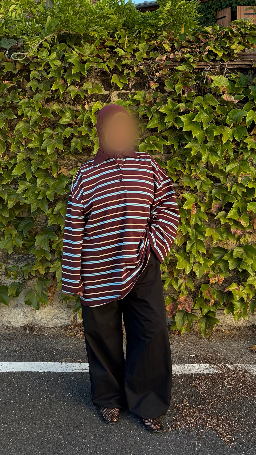 Polo Rayé Oversize