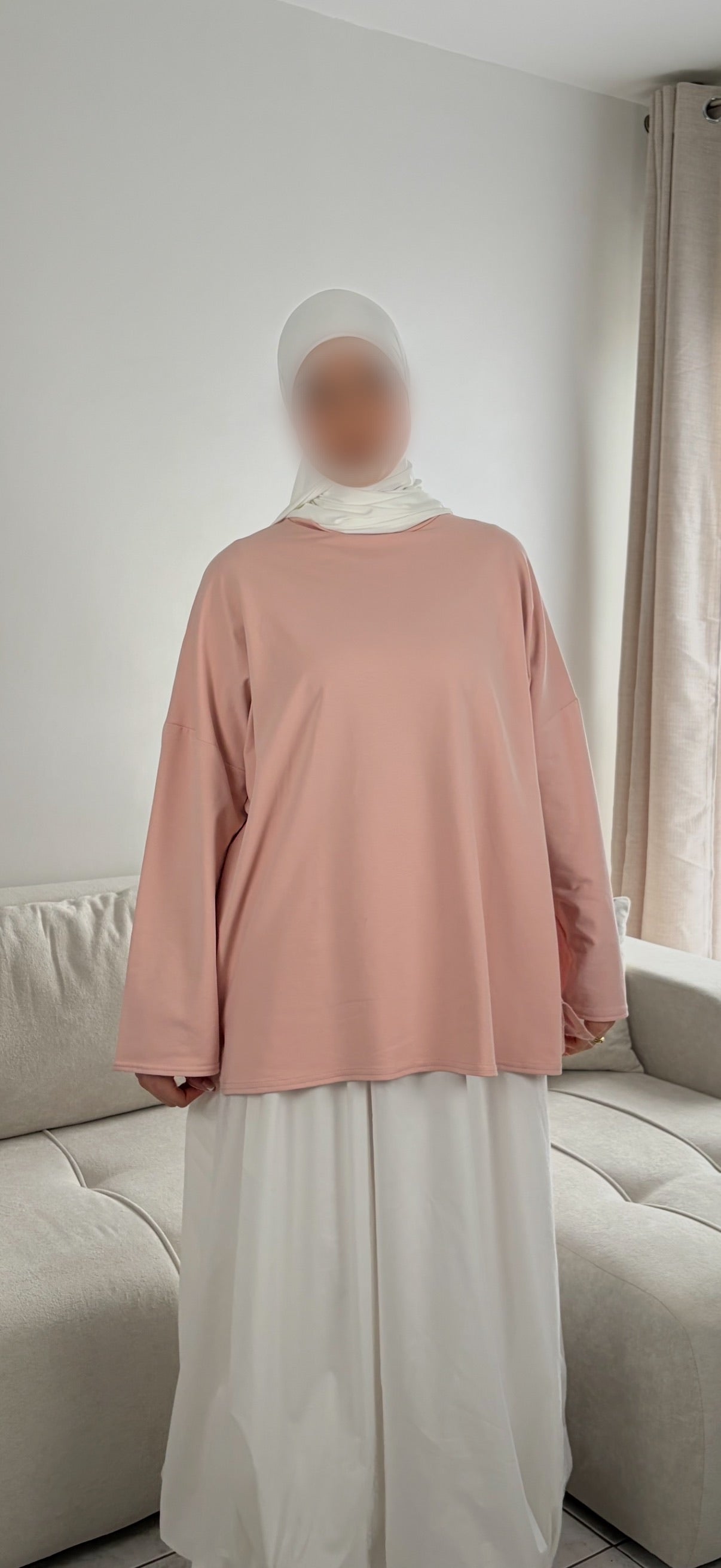 T-Shirt Basic Manches Longues – Haut Couvrant Doux & Confortable