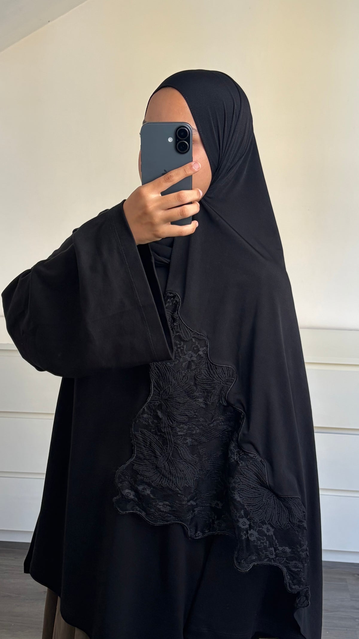 Hijab Jersey Dentelle Florale