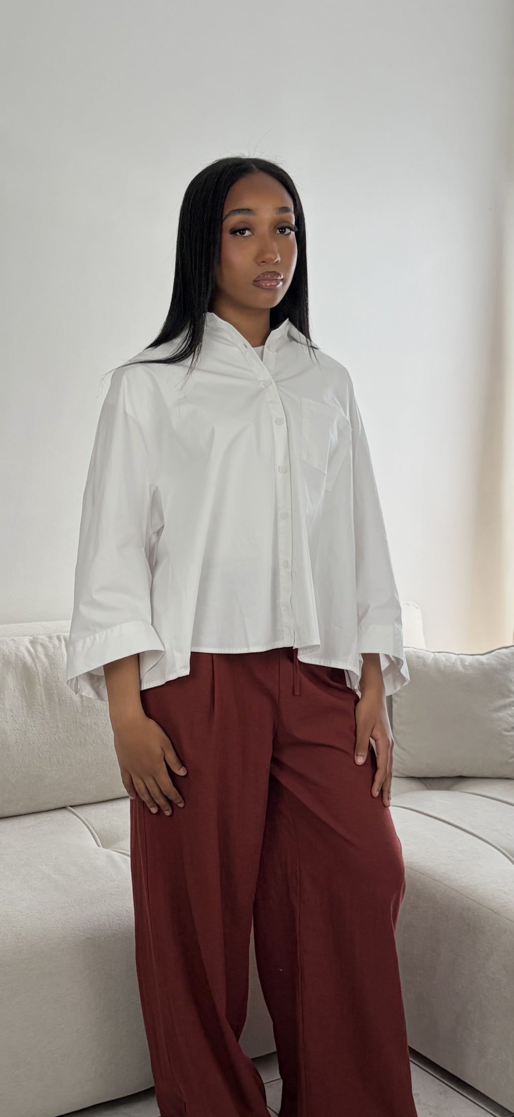 Pantalon Large Fluide – Coupe Ample Confortable & Tendance