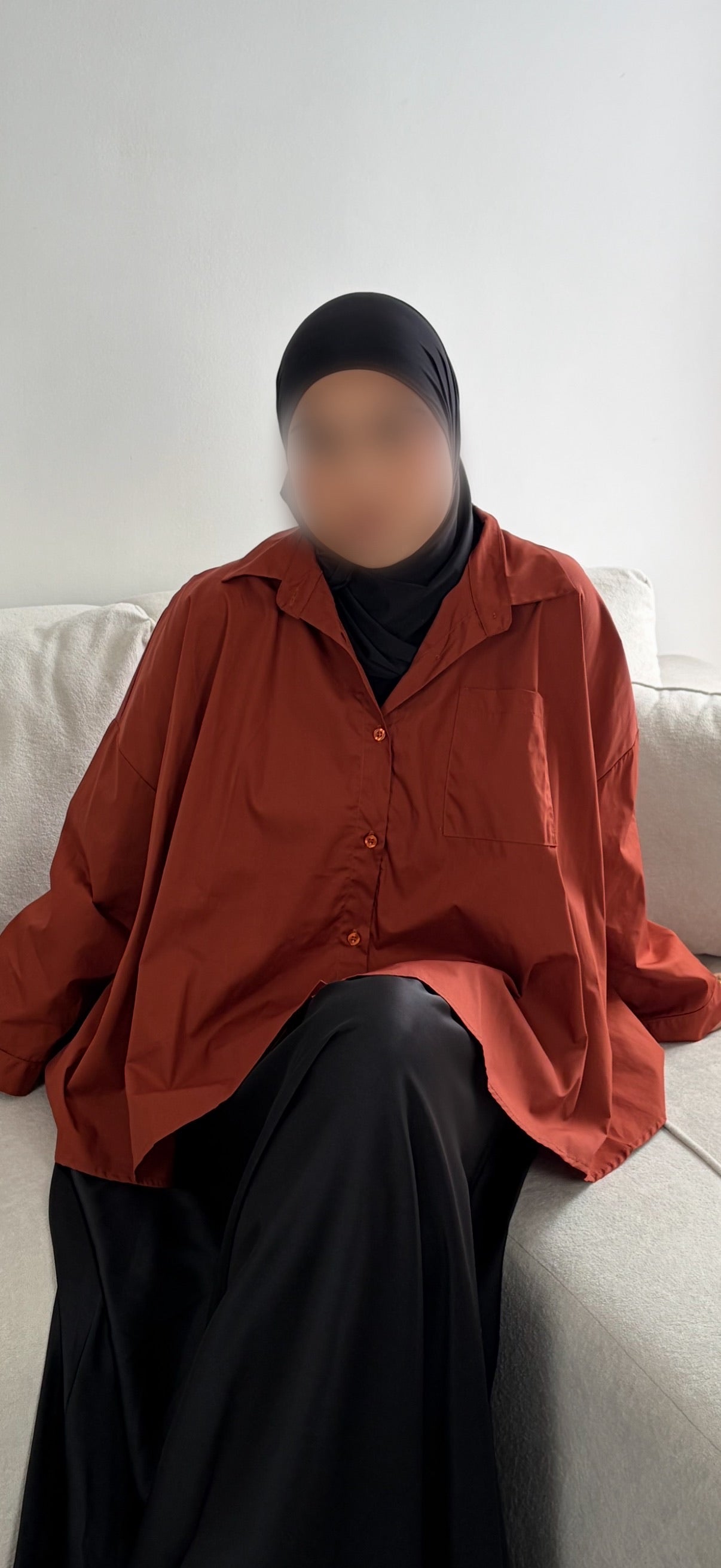 Chemise Mi-Longue – Haut Oversize Tendance & Couvrant