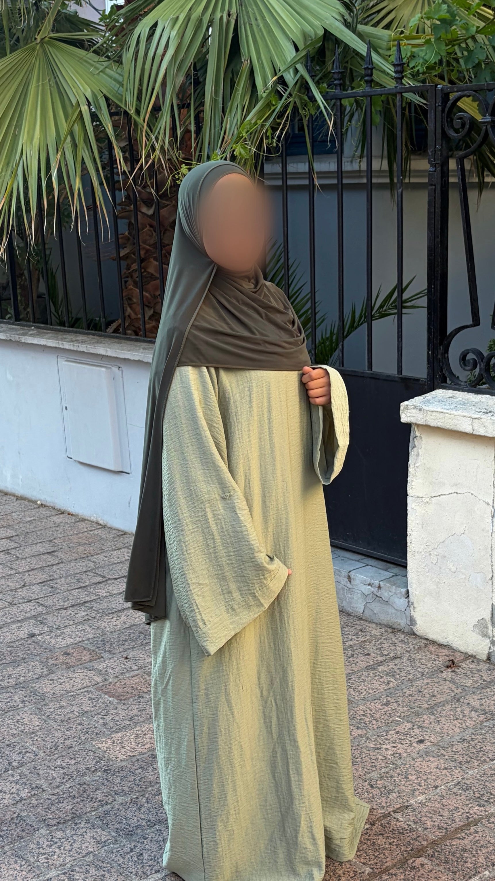 Robe Longue d'Été Fluide – Manches Ajustables, Coupe Modest