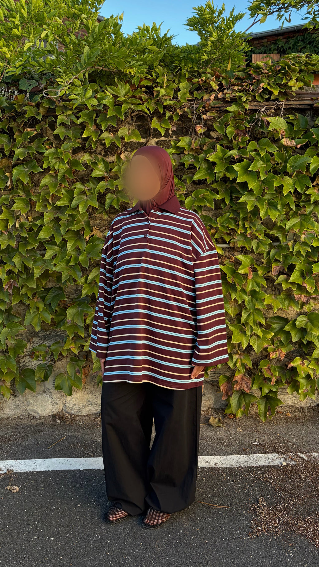 Polo Rayé Oversize