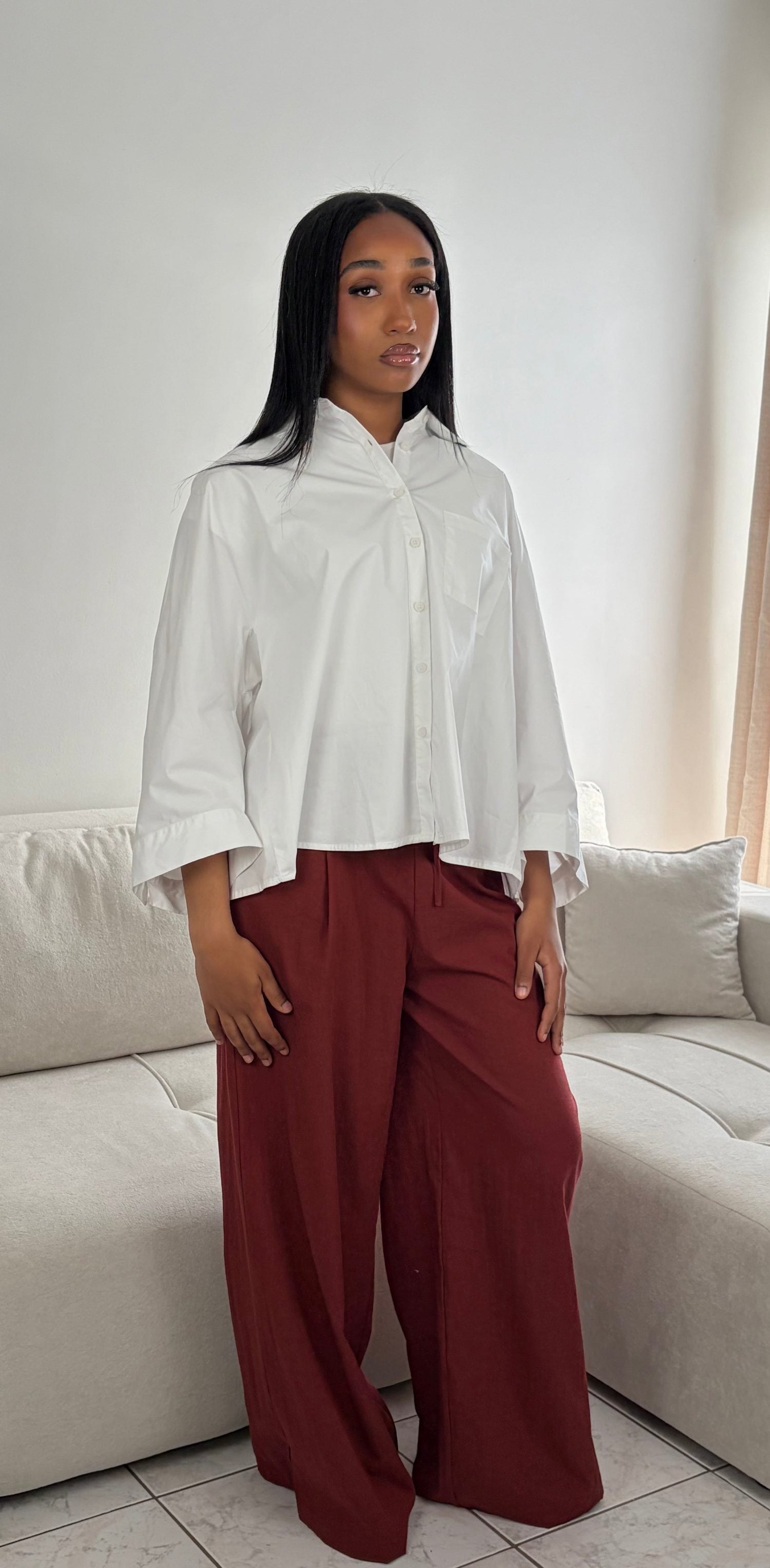 Pantalon Large Fluide – Coupe Ample Confortable & Tendance