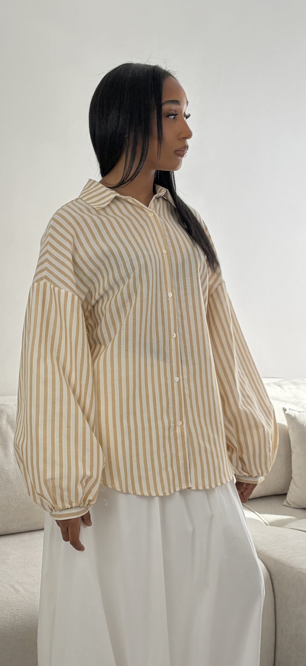 Chemise à Rayures – Haut Rayé Féminin Coupe Oversize