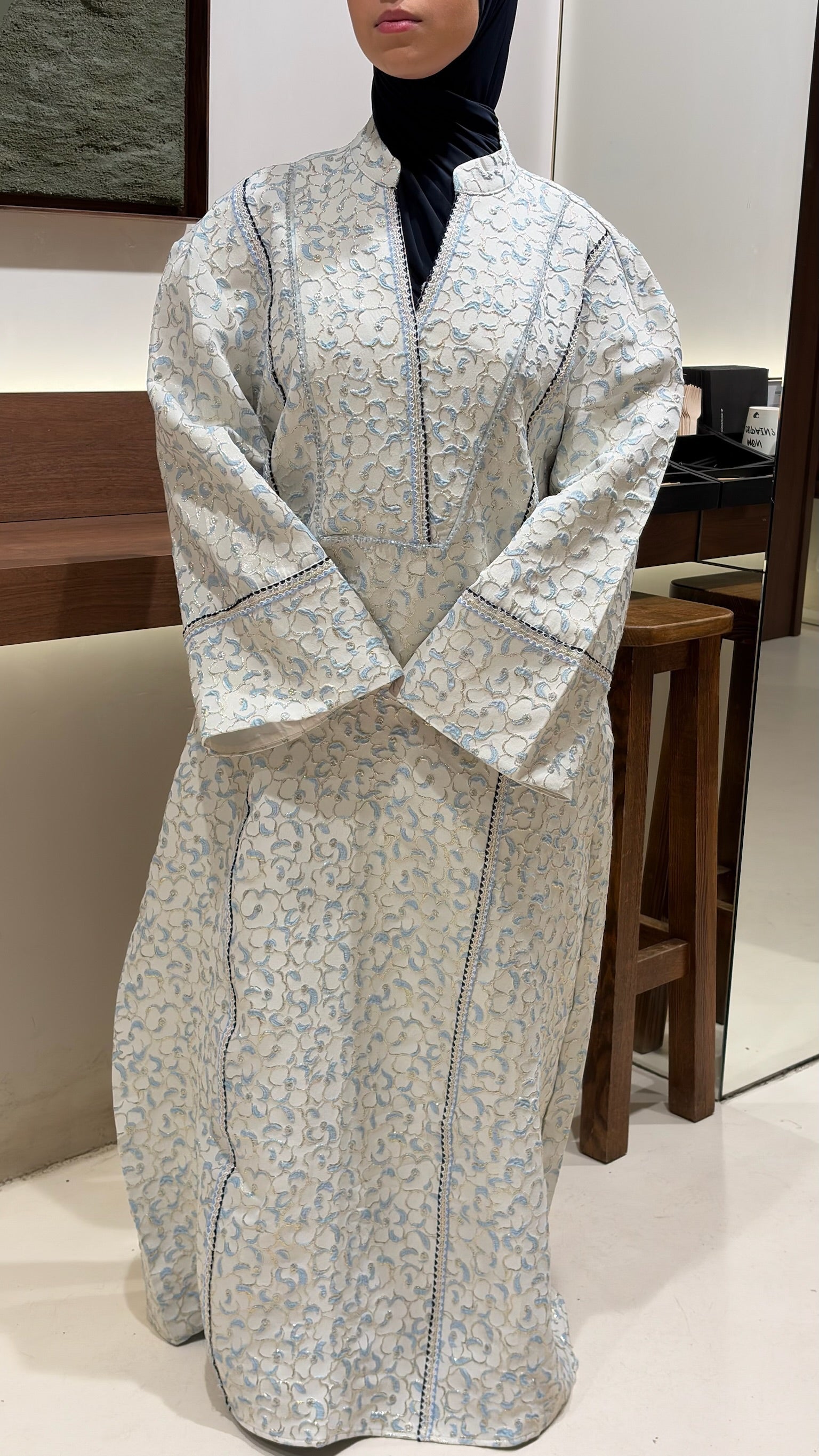 Robe brocart florale robe longue modeste - Yuméa